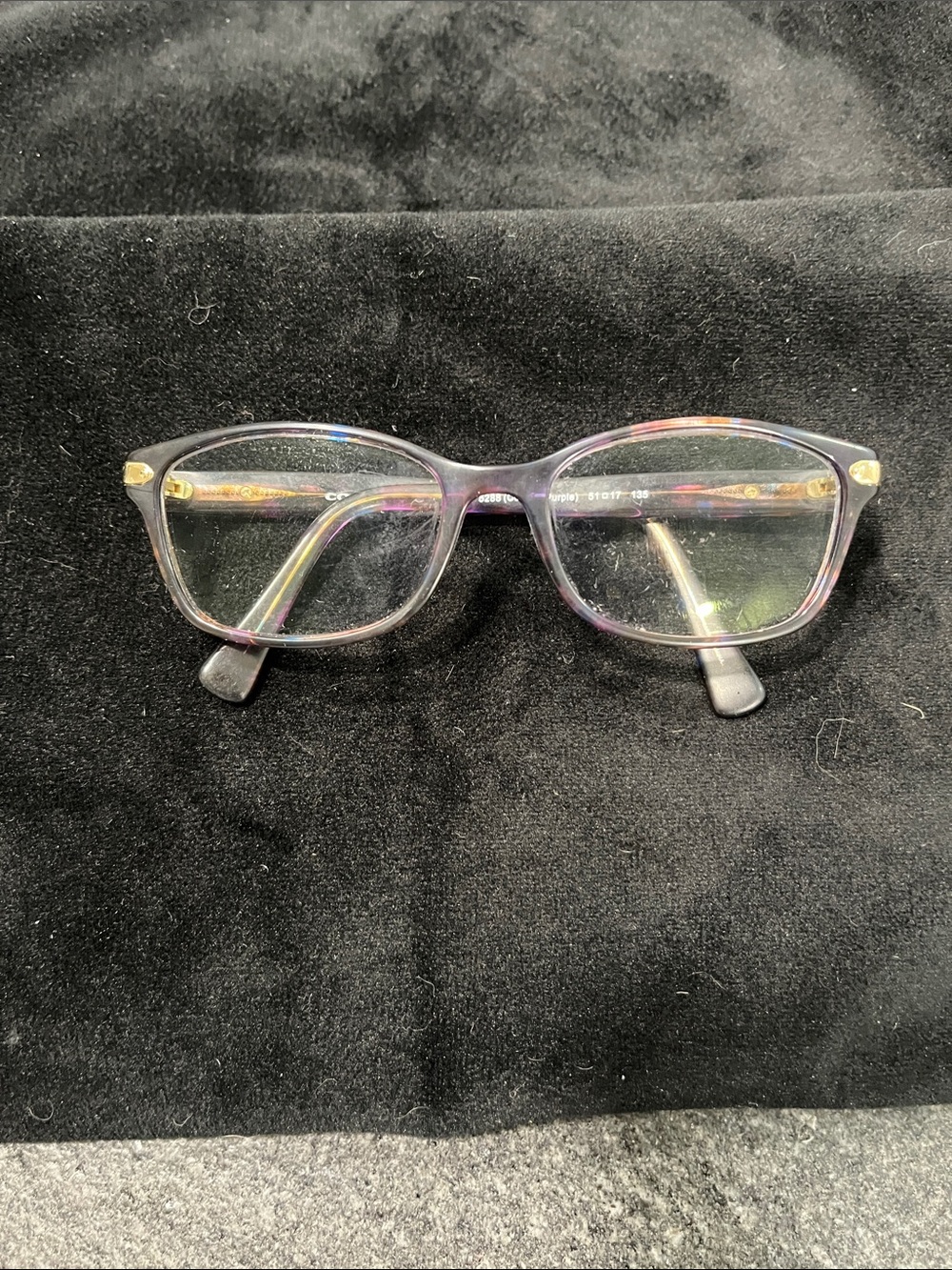 Coach eyeglass frames brown/ purple confetti tortise shell Good condition